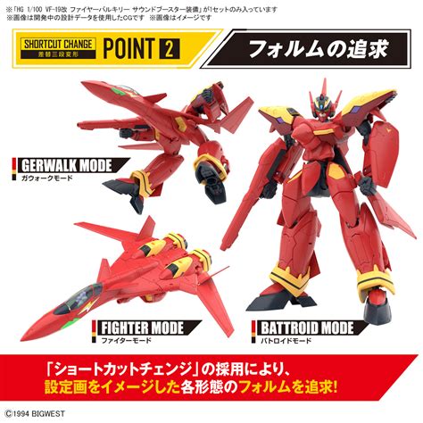 Bandai® Highgrade Macross Plus 1 100 Yf 19 Fire Valkyrie With Sound Booster Inspired By