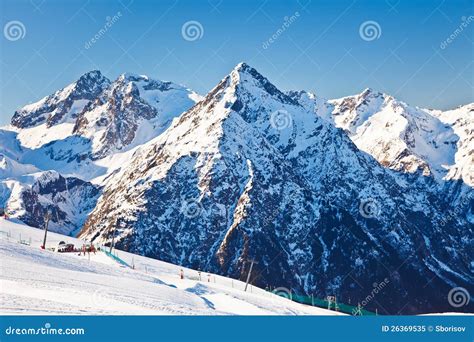 ski resort  french alps stock image image  alpine