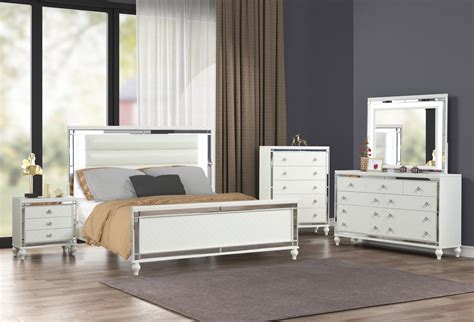 Stars White - 5PC Bedroom Set Queen, King – Arcoiris Furniture