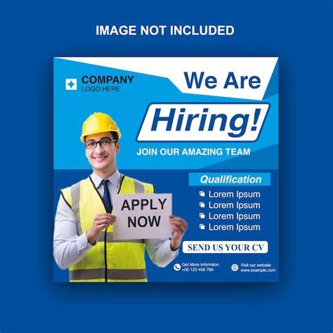 Premium Vector Vector We Are Hiring Job Vacancy Social Media Post