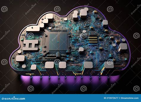 Abstract Cloud Storage Computing Advanced Artificial Intelligence