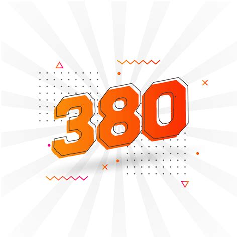 Como Se Escreve 380 - 380 number vector font alphabet. Number 380 with decorative element ...