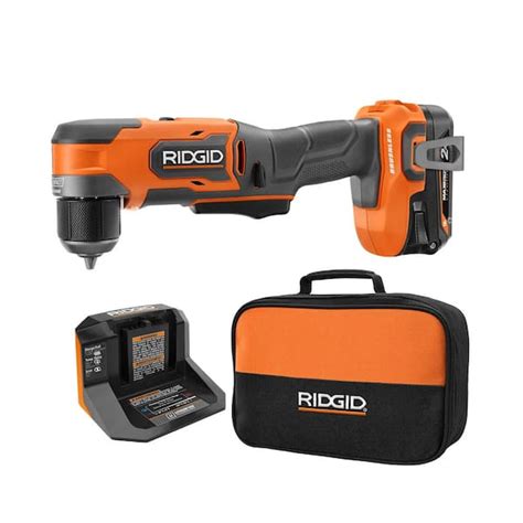 Ridgid 18v Subcompact Brushless Cordless 38 In Right Angle Drill Kit