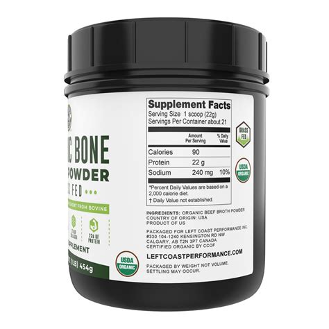 Organic Bone Broth Protein Powder – Left Coast Performance