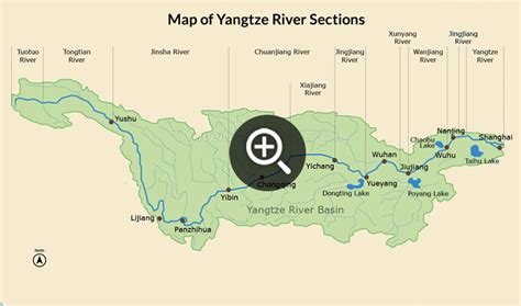 Yangtze River Maps: Maps of Location, Sections, Three Gorges Dam