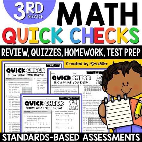 3rd Grade Math Review Packet Assessments Homework Morning Work