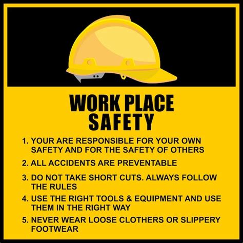 Premium Vector Work Place Safety Poster And Banner Vector