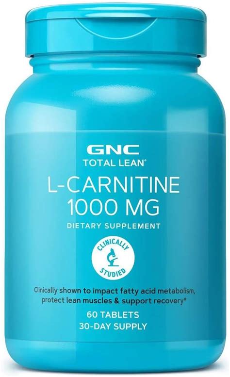 Gnc L Carnitina Magra Total Mg Tabletas Apoya La Recuperaci N