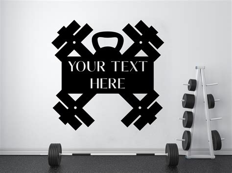 Gym Wall Decal Custom Fitness Decor Workout Art Vinyl Gorilla Gym Quote