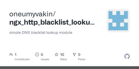 Github Oneumyvakinngxblacklistlookupmodule Simple Dns