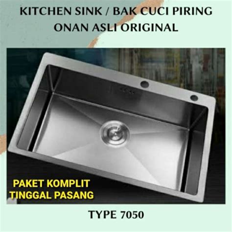 Promo Paket Bak Cuci Piring Kitchen Sink Stainless Sus Onan