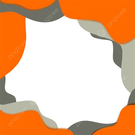 Abstract Waving Frame Border Orange And Gray Color Waving Border