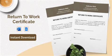 Work Anniversary Certificate Template In Word Download