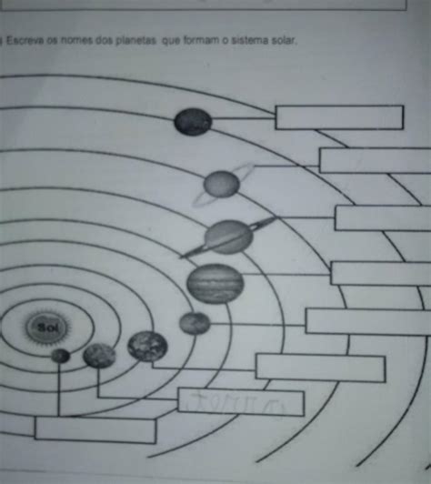 4 Escreva Os Nomes Dos Planetas Que Formam O Sistema Solar Brainly