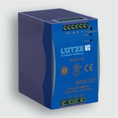 Lutze 722803 Wra120 24 Power Supply 3 Phase 120w 24v 5a