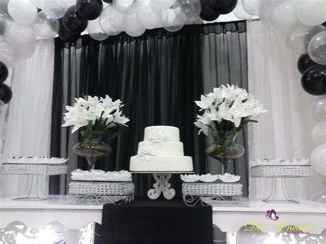 Decoracao Festa Preto E Branco - Decoração De Festa De 15 Anos Preto E Branco - Últimas Decoração