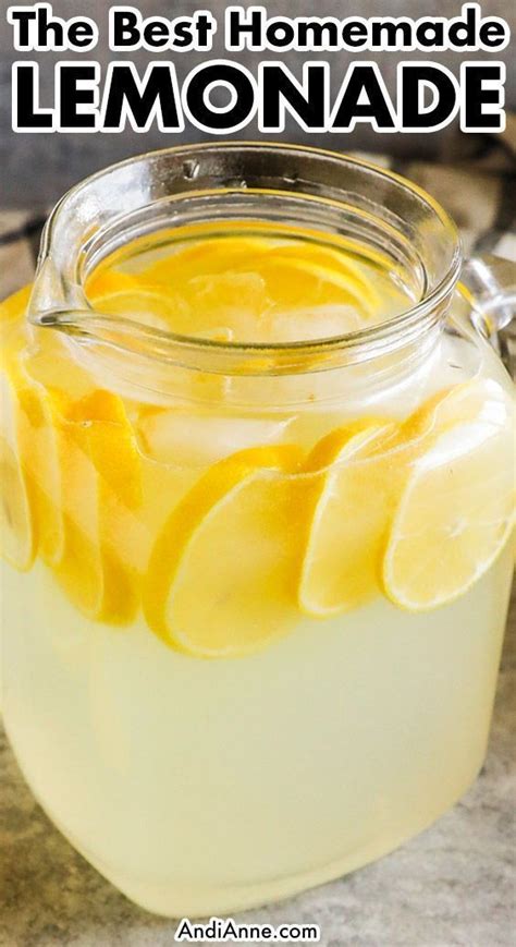 This Homemade Lemonade Is Made With Freshly Squeezed Lemons And