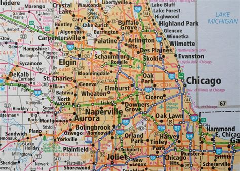 chicago suburbs map stock   royalty  stock