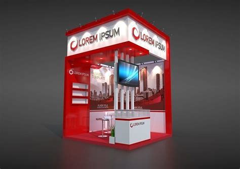 EXHIBITION STAND MS 9 Sqm 3D Model Exhibition Stand Design