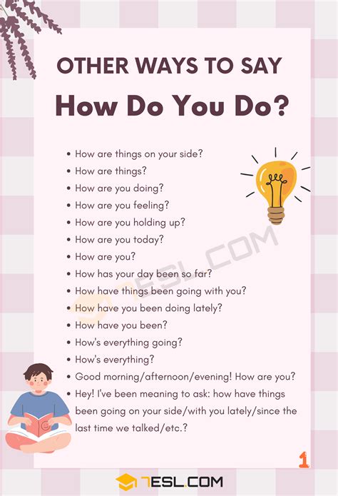 30 Interesting Ways Of Asking And Answering How Do You Do • 7esl