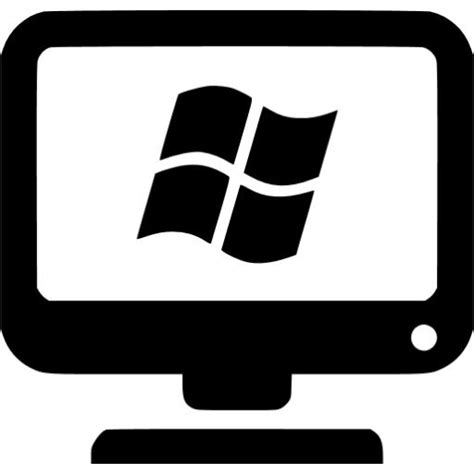 Black windows client icon - Free black windows icons