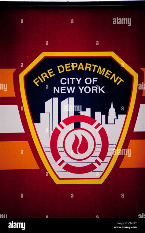 New York City Fire Department Emblem on a firetruck Stock Photo - Alamy