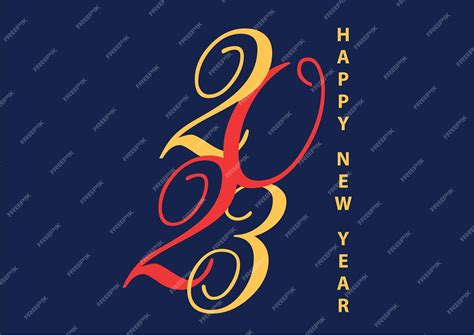 Premium Vector 2023 Happy New Year Logo Text Design 2023 Number Design Template Vector