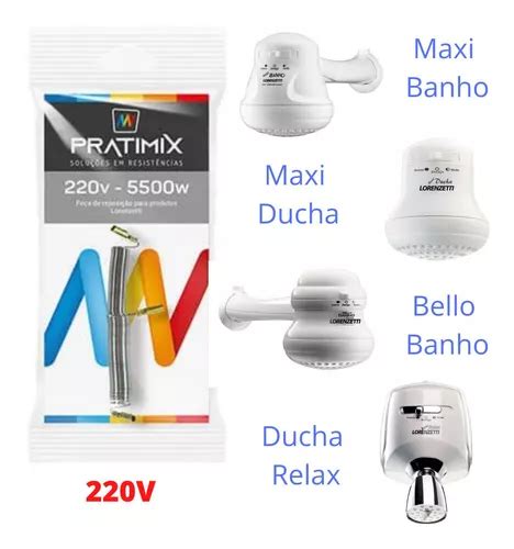 Resistência Lorenzetti Maxi Ducha Bello Banho 220v 5500w MercadoLivre