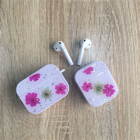 Pressed Real Dried Flower Airpods Pro Case Airpod Floral Cute Etsy