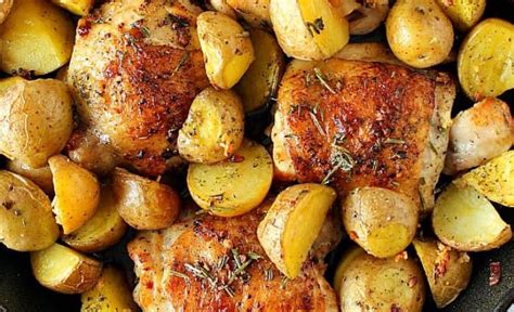 Garlic Roasted Chicken And Potatoes Brenda Gantt Recipes