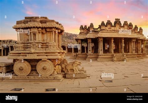 stone chariot  hampi  ancient archaeological ruins