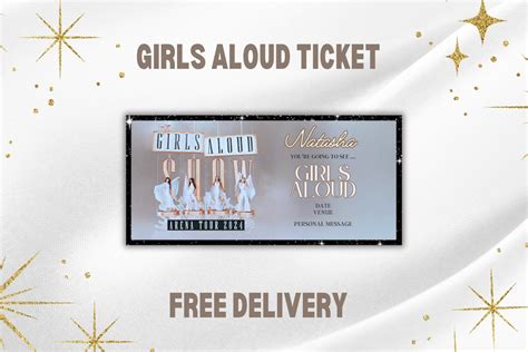 Girls Aloud Printed Ticket Personalised Music Show Concert Tour