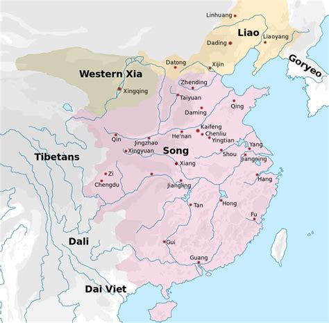 Northern Song Dynasty The Extent Of The Land Holdings Of The Northern