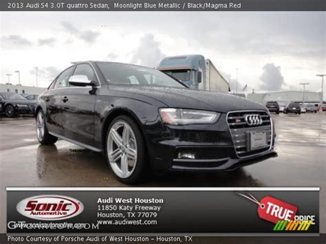 Moonlight Blue Metallic 2013 Audi S4 3 0T Quattro Sedan Black Magma