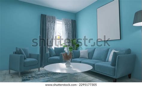 Living Room Interior 3d Render 3d Stock Illustration 2295177305 ...