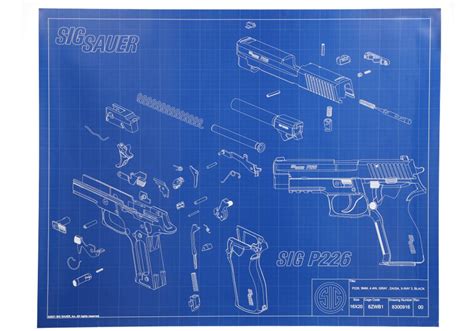 P226 TECHNICAL DRAWING POSTER 20X16