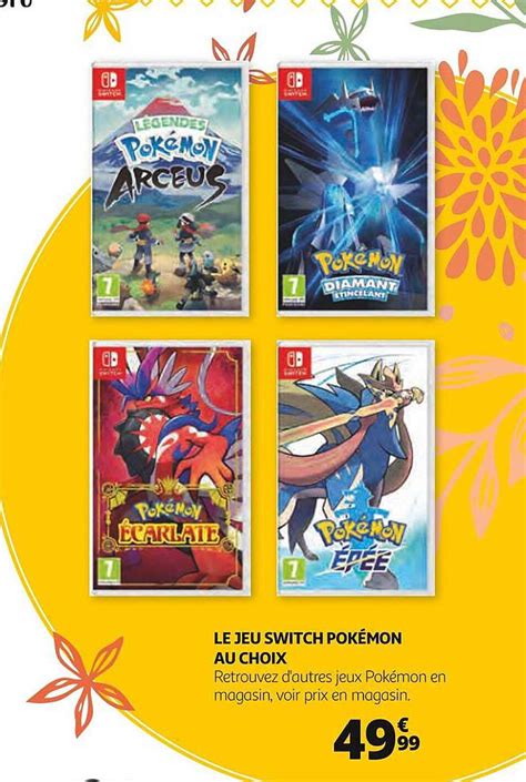 Promo Le Jeu Switch Pok Mon Au Choix Chez Auchan Icatalogue Fr