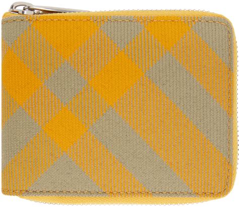 Burberry Yellow Check Wallet Burberry