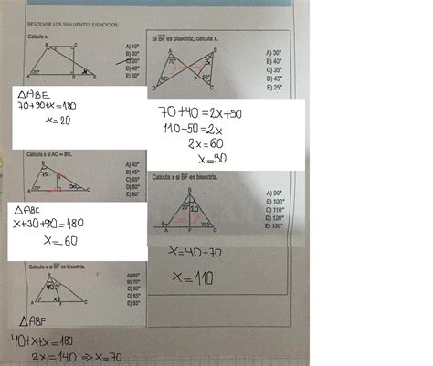 Porfavor me podrían ayudar en estos ejercicios de Geometría es acerca