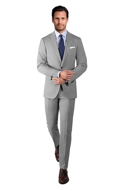 Light Grey Wool Suit Tailored Suit Paris