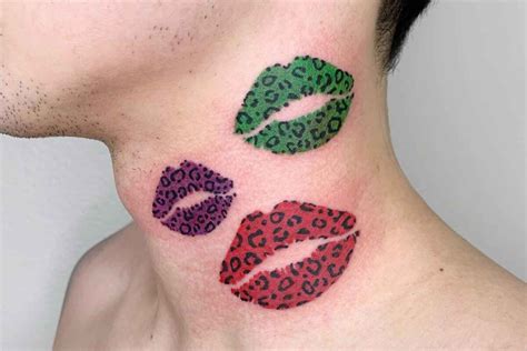 Bold Lips Tattoo On Neck Ideas Stoners Rotation