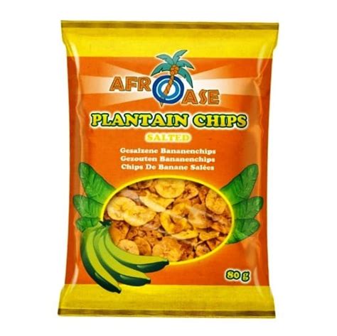 Afroase Plantain Chips Salted 80g Desi Polska