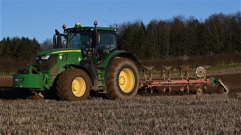 Ploughing With John Deere R Kverneland Plough Press Youtube