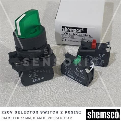 Jual Promo Selector Switch Xb Ak Mm Posisi Led V Shemsco