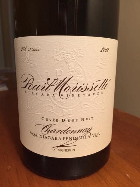 2012 Pearl Morissette Estate Winery Chardonnay Cuvée Dune Nuit Canada