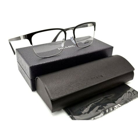 Prada Pr Tv Heritage Matte Black Gunmetal Eyeglasses Rx