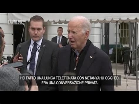 Biden Dopo Telefonata Con Netanyahu Non Ho Chiesto Il Cessate Il