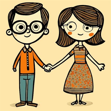 Premium Vector Wholesome Romance Cute Animated Couple Cartoon Scene