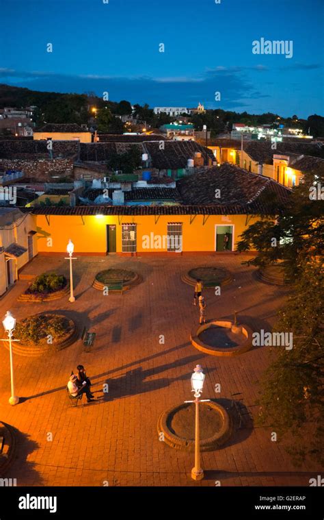 Vertical Aerial View Of Trinidad At Night Cuba Stock Photo Alamy