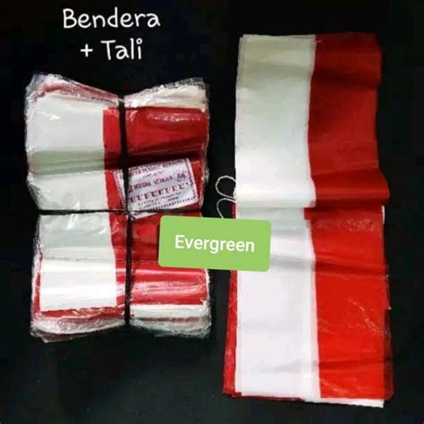 Jual Bendera Plastik Merah Putih Tali Hut Ri Sudah Terpasang Tali 17 Agustu Shopee Indonesia